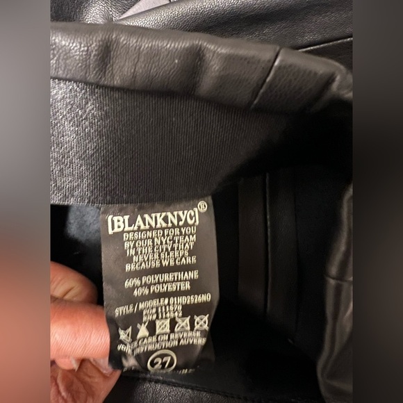 NWT BLANKNYC Maleficent Faux Leather Skinny Pant - Size 27 - Picture 6 of 8